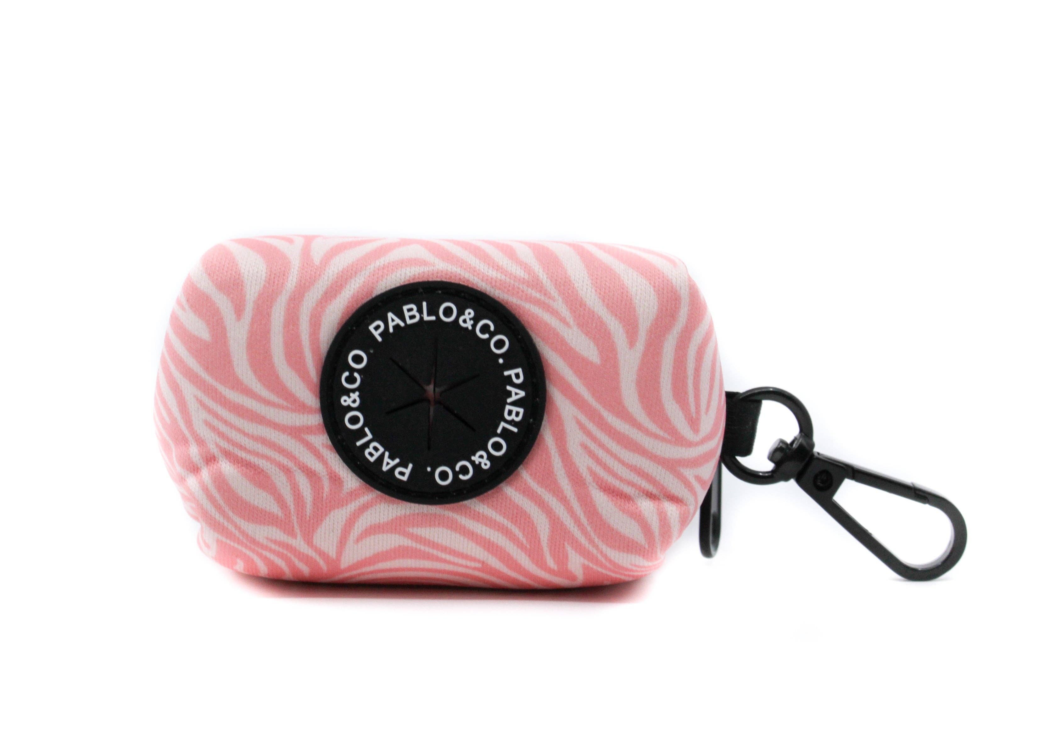 Pablo & Co Pink Zebra Dog Poop Bag Holder