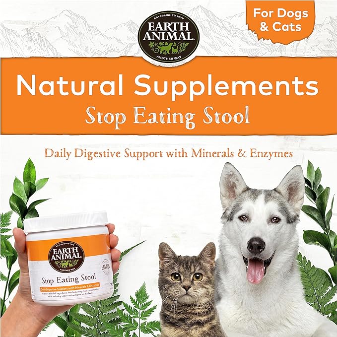 Earth Animal Dog Cat Stop Eating Stool 8oz