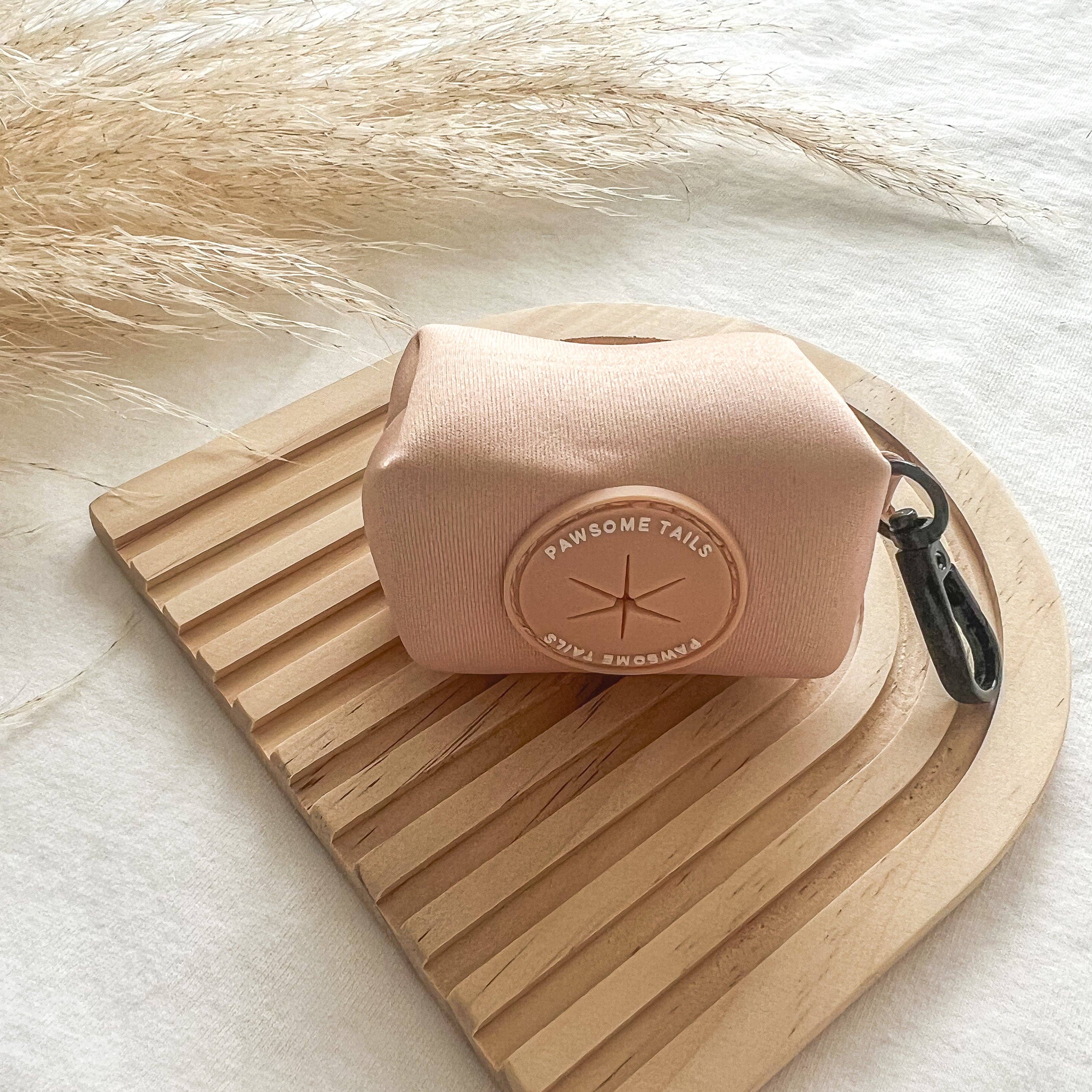 Pawsome Tails Poop Bag Holder - Powder Tan