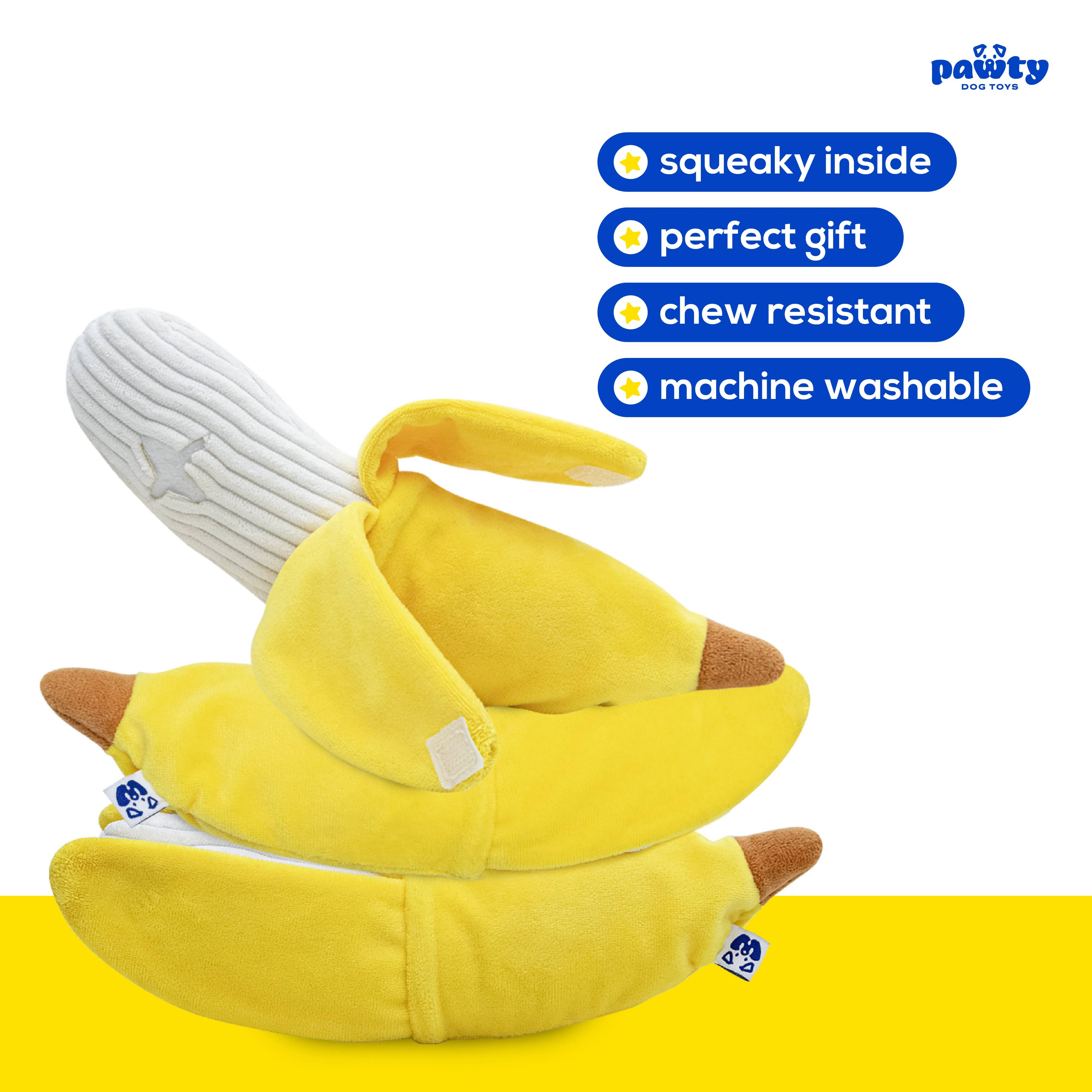 PAWTY Peelable Banana Interactive Dog Toy