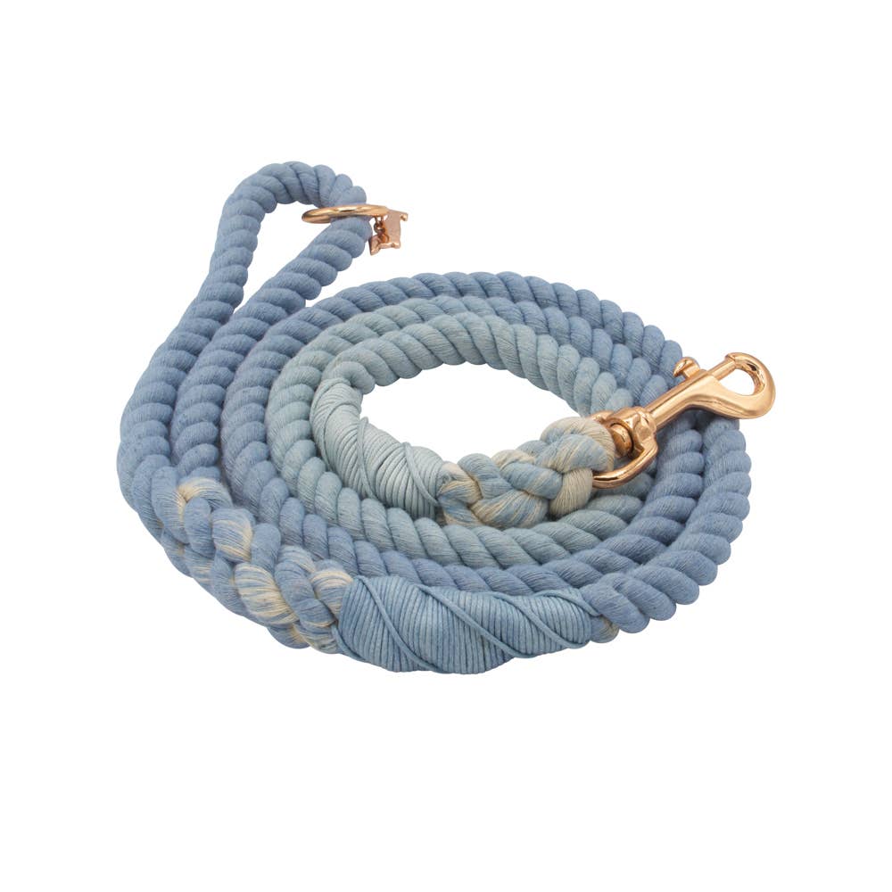SASSY WOOF Rope Leash - Bluebell