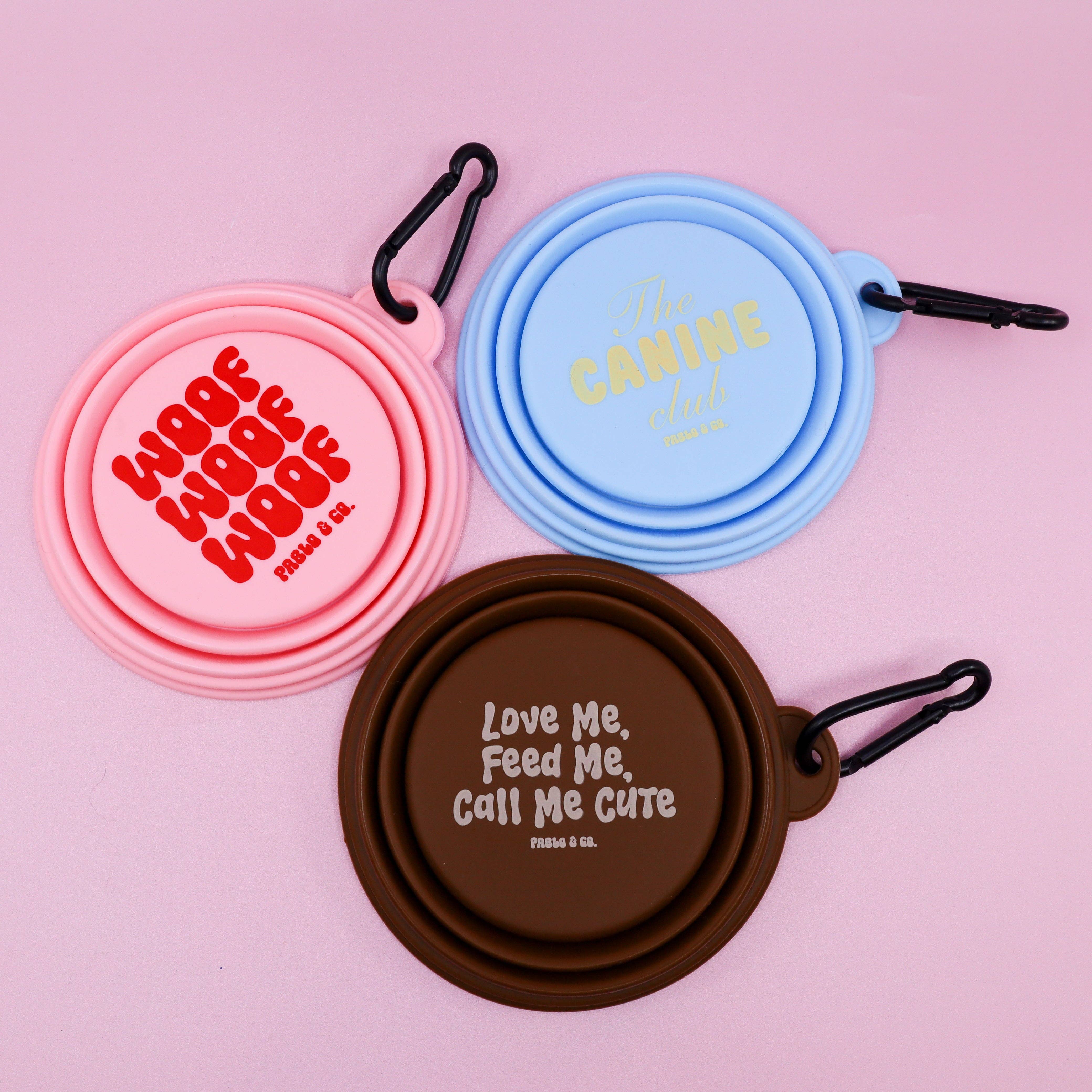 Pablo & Co Collapsible Dog Water Bowl Call Me Cute