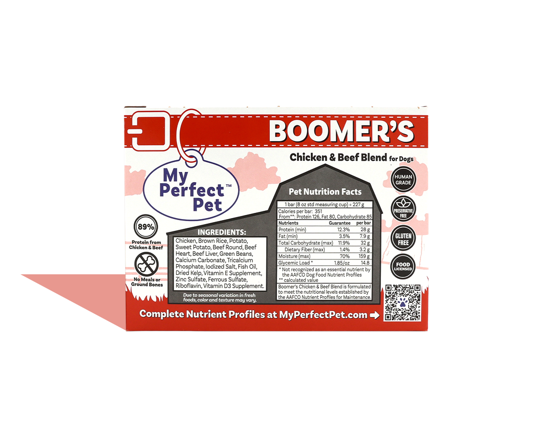 My Perfect Pet Dog Frozen Boomers Chicken & Beef 4lbs