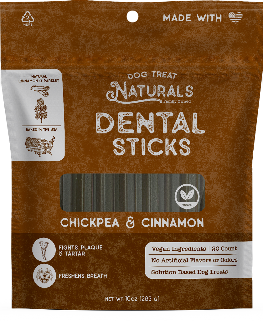 Dog Treat Naturals Dental Sticks Chickpea & Cinnamon