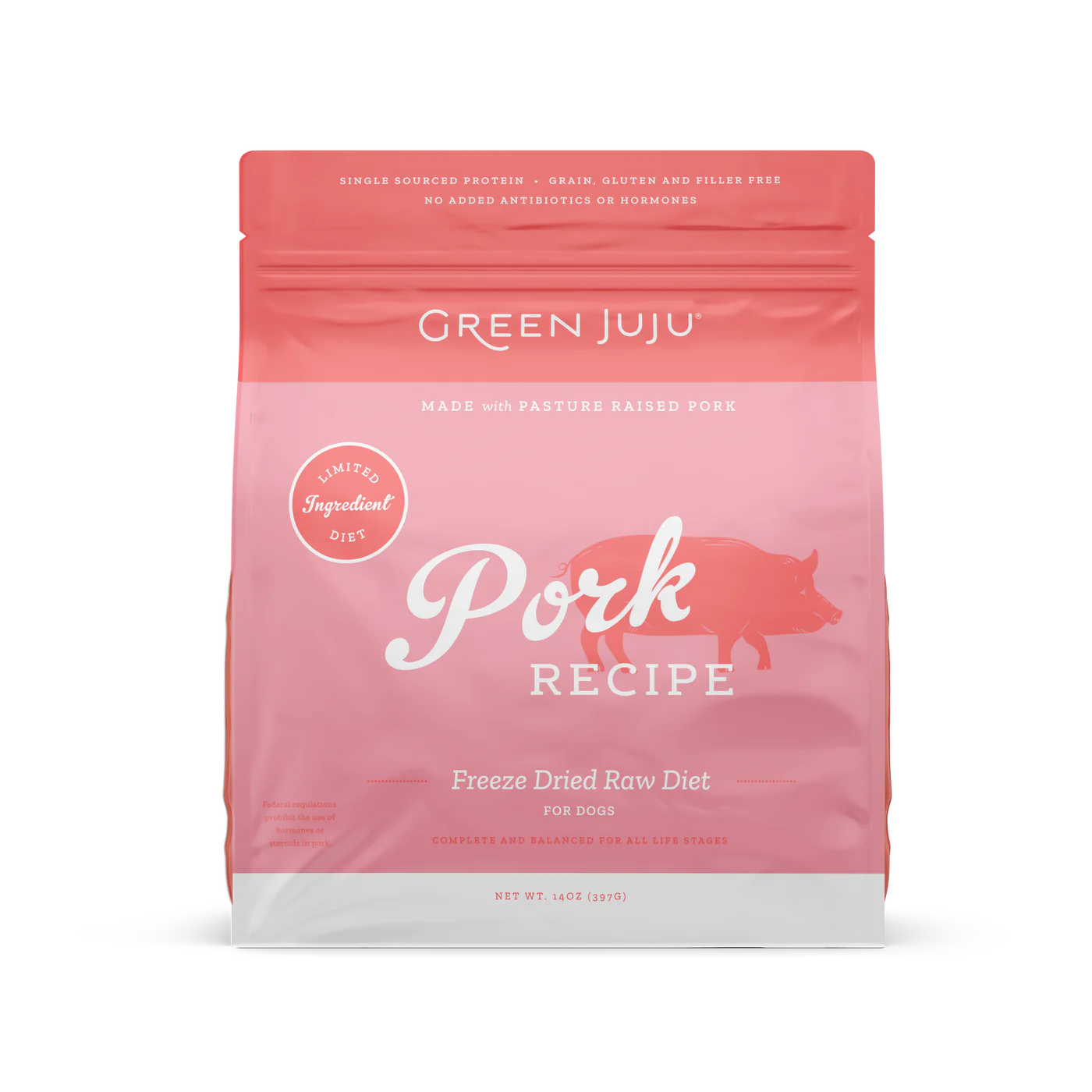 Green Juju Dog Limited Ingredient Diet Pork FD 14oz