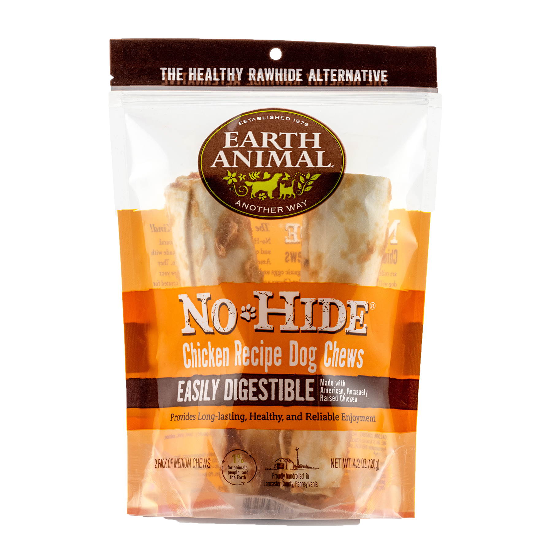 Earth Animal Dog No Hide Chicken Chews 7" 2-Pack