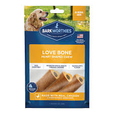 Barkworthies Dog Love Bone 4 in 3pk