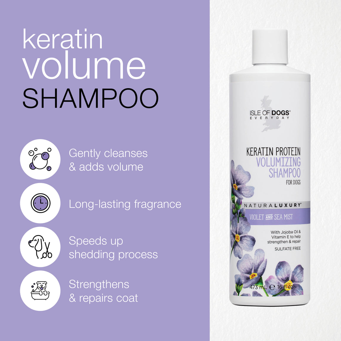 Isle of Dogs Keratin Volume Shampoo 16oz