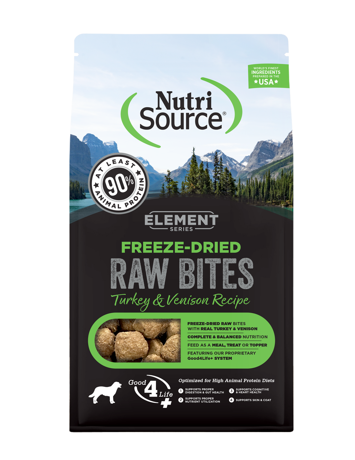 Nutrisource Dog Freeze-Dried Elements Series Nuggets Turkey & Venison 2.5oz