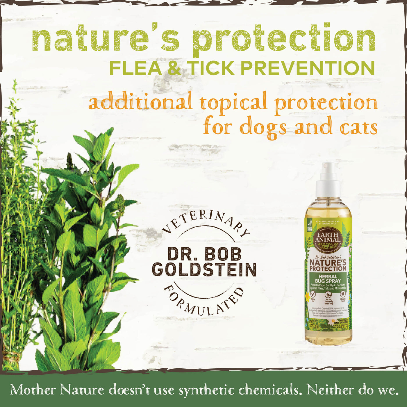 Earth Animal Dog Natures Protection Flea Tick Bug Spray 8oz