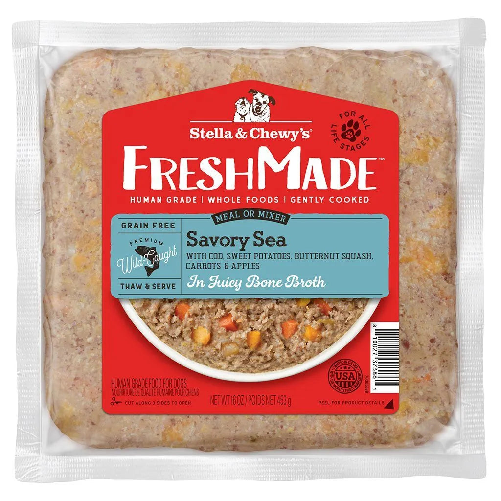Stella & Chewy's FreshMade Savory Sea Gently Cooked Dog Food 16OZ