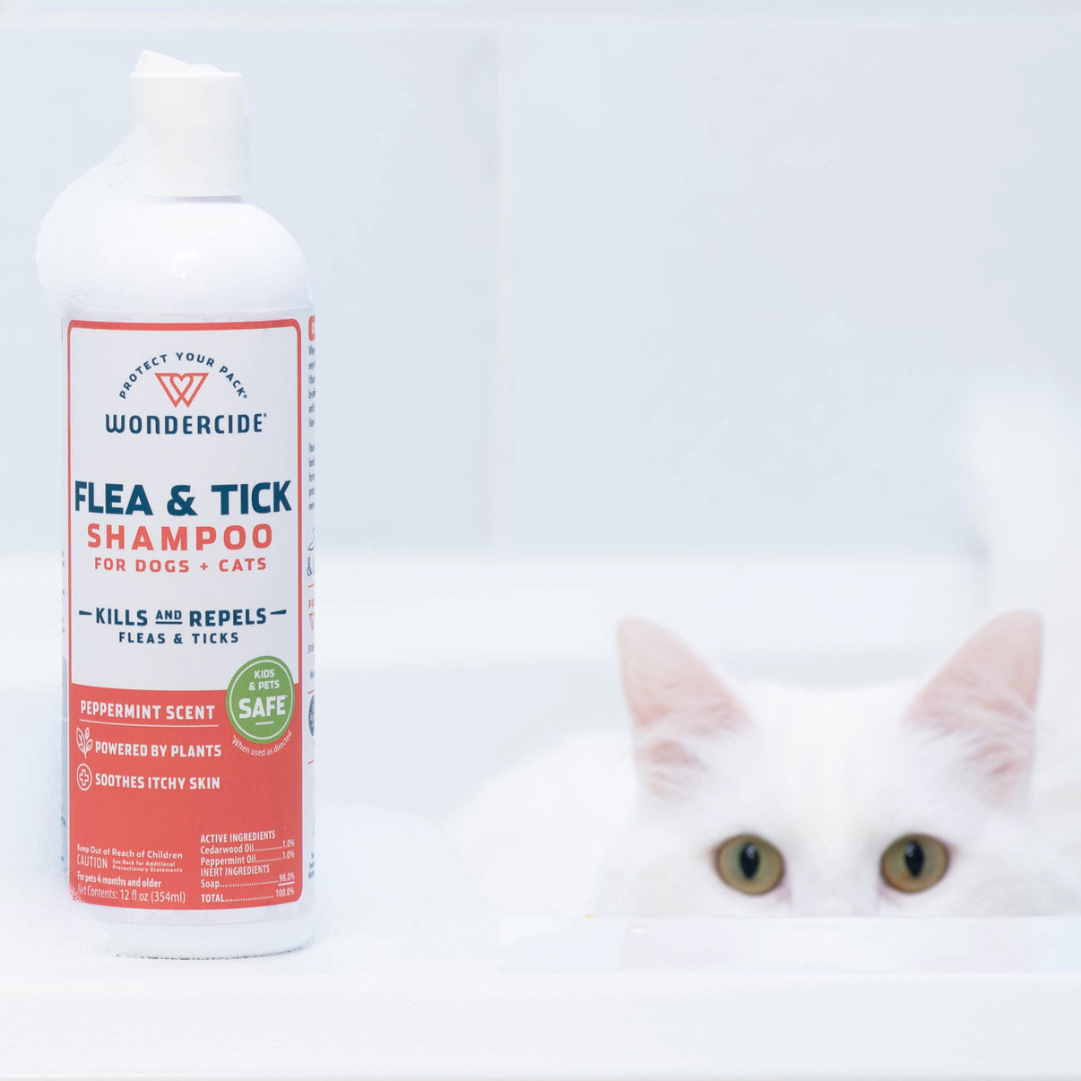 Wondercide dog flea tick shampoo peppermint 12oz