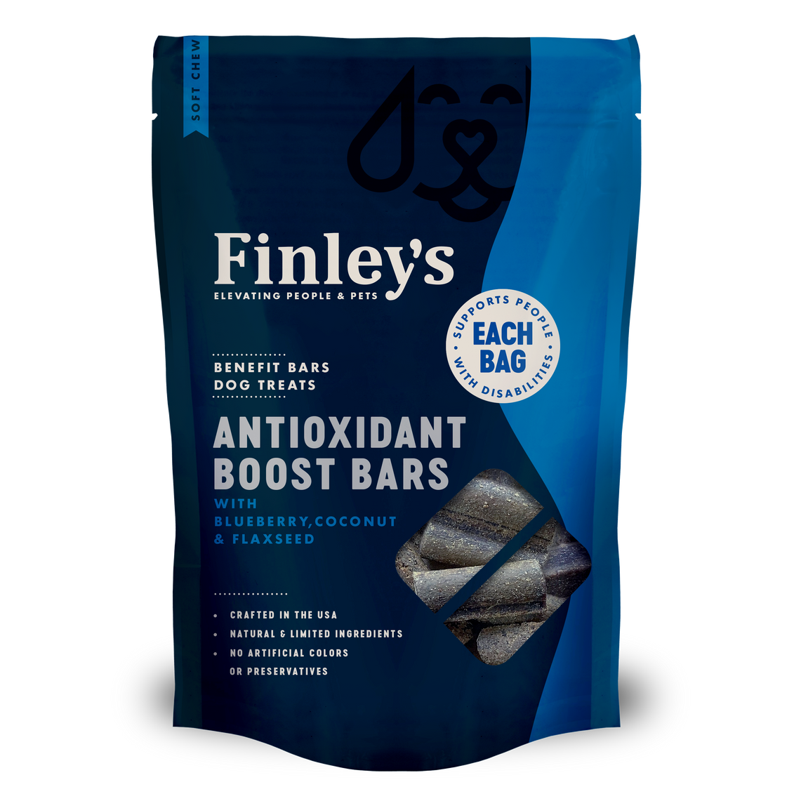 Finley's Dog Soft Benefit Bars Antioxidant Boost Treat 6oz