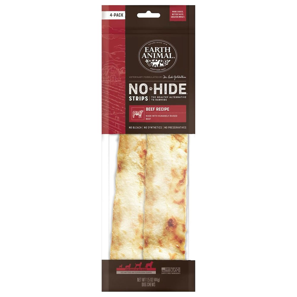 Earth Animal No Hide Beef Strips 4-Pack