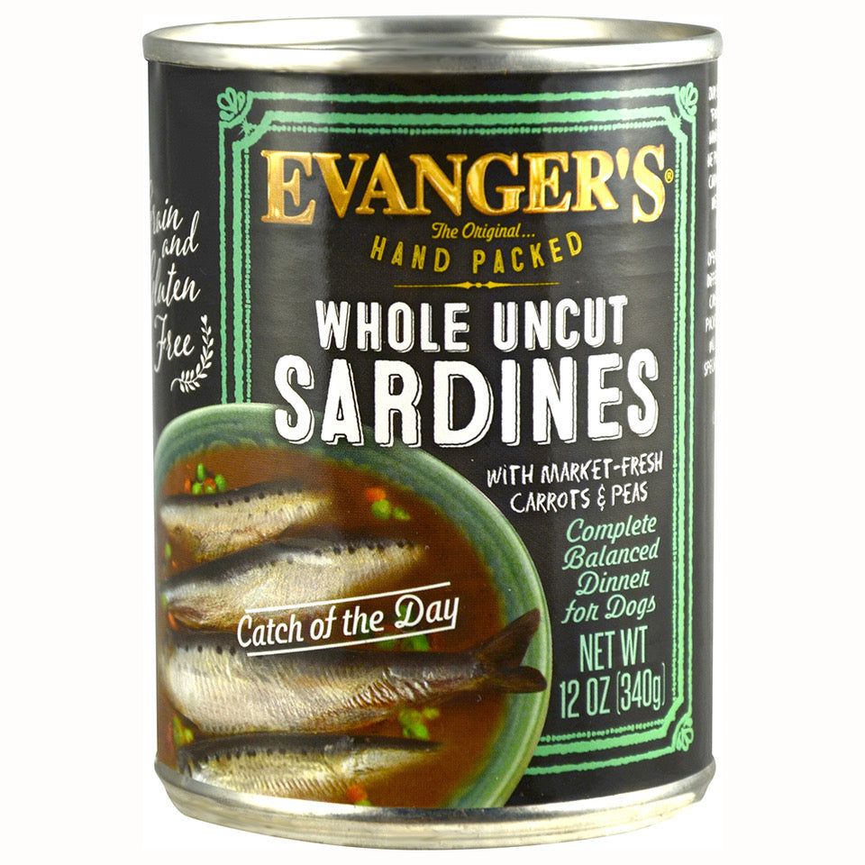 Evangers Dog Whole Uncut Sardine 12oz
