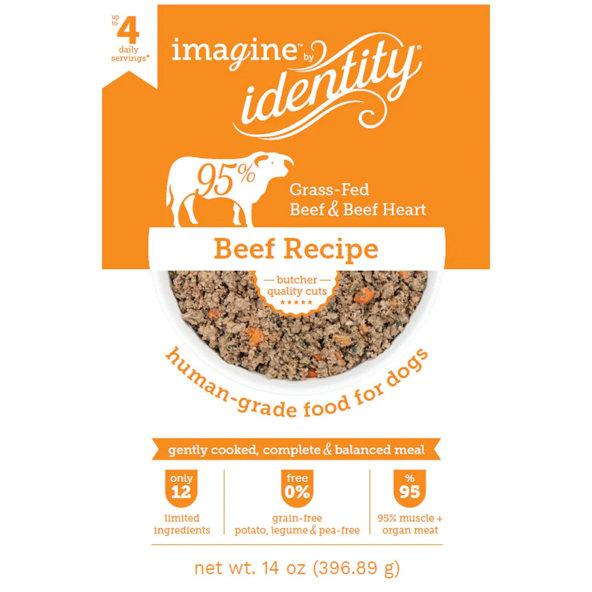Identity Gently Cooked Beef Recipe 14oz