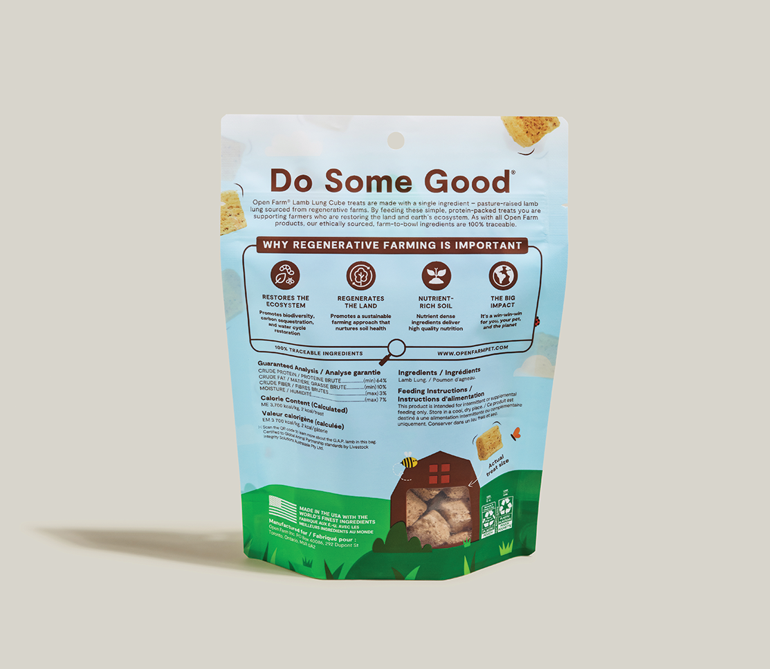 Open Farm Freeze Dried Raw Cubes Lamb Lung