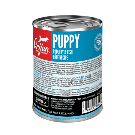 ORIJEN PUPPY POULTRY FISH PATE CAN 12.8OZ