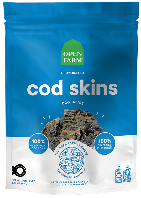 Open Farm Dog Cod Skin Dehydrated Treat 2.25oz