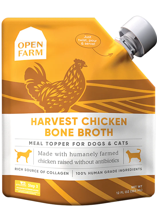 Open Farm Harvest Chicken Bone Broth for Dogs 12oz