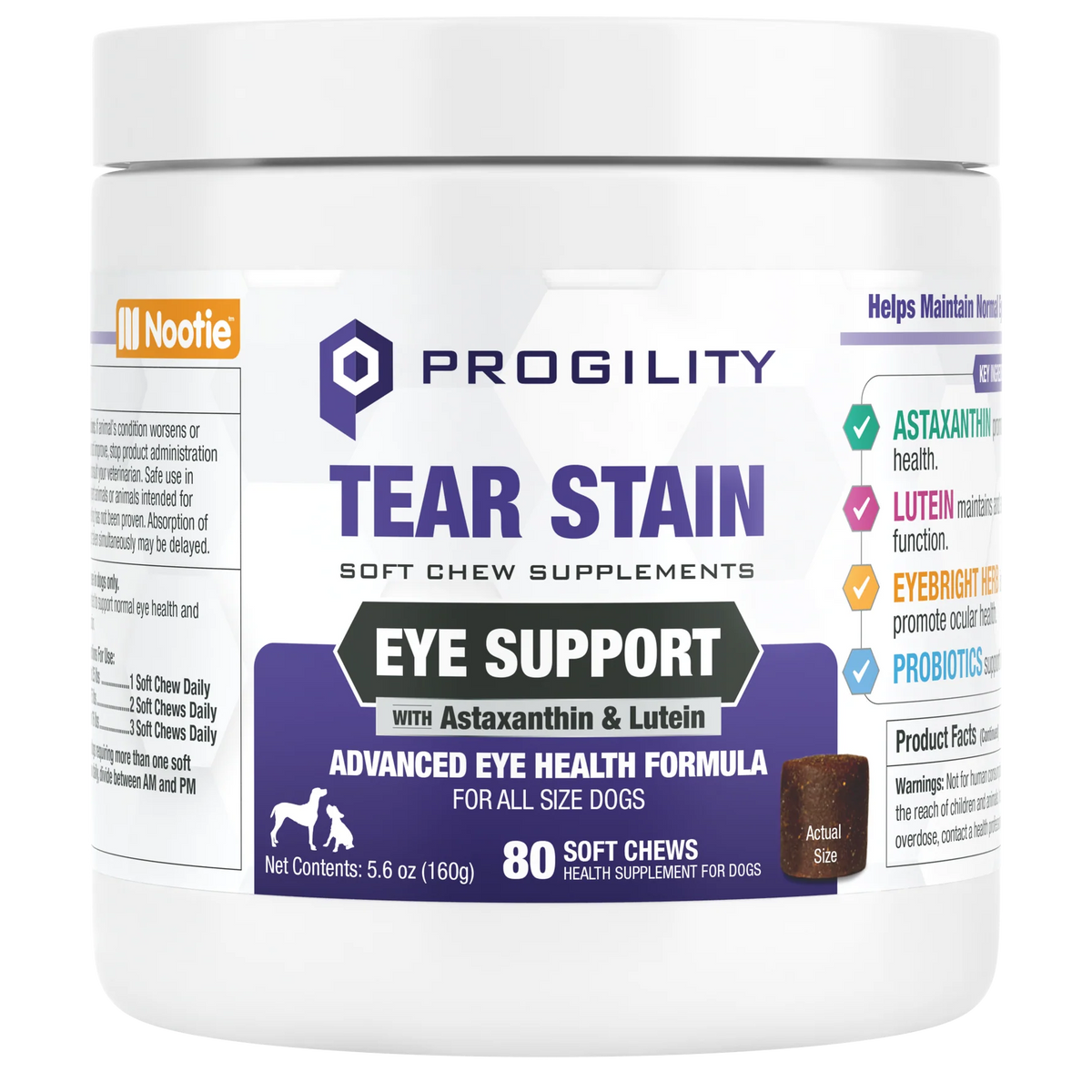 Progility Tear Stain Soft Chew Supplements  80ct