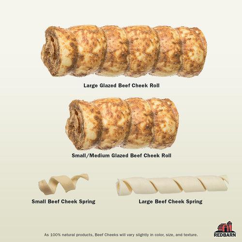 REDBARN DOG BULLY GLAZED BEEF CHEEK ROLL SMALL/MEDIUM