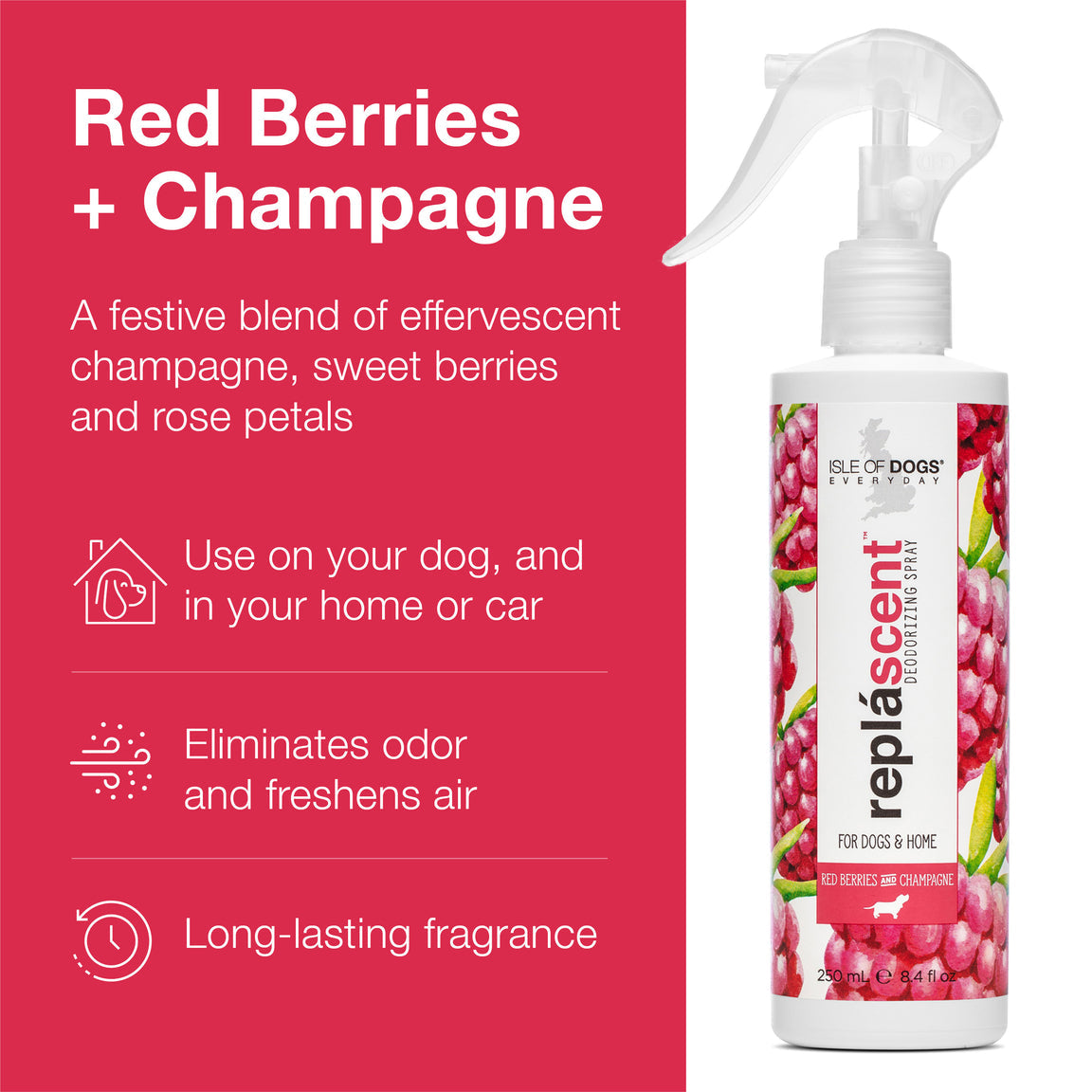 Isle of Dogs Red Berries + Champagne  Spray 8.4oz