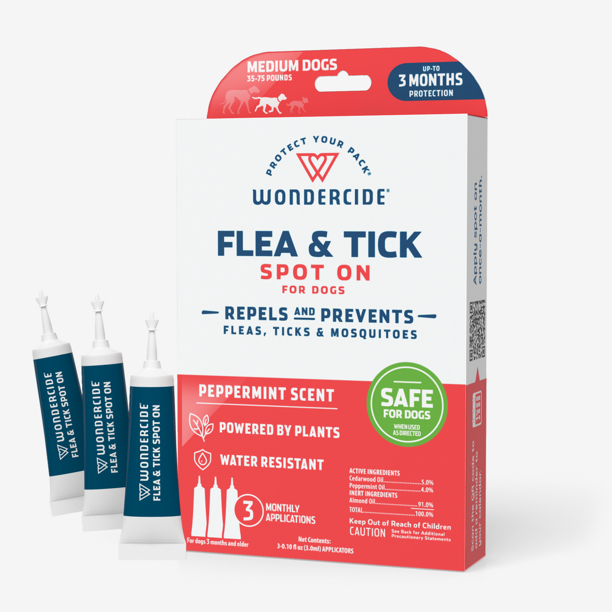 Wondercide dog flea tick spot on peppermint