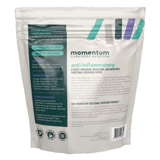 Momentum Anti-Inflammatory Freeze-Dried Food Topper for Dogs & Cats, 3-oz Bag