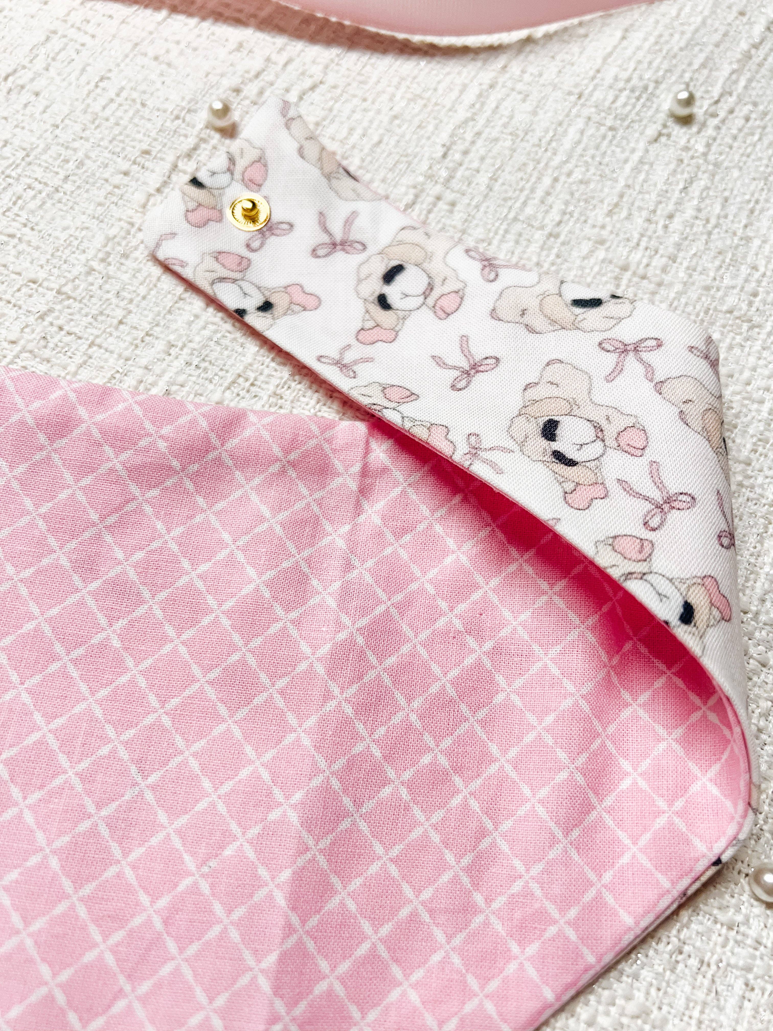 StellaLoo Coquette Lamb Snap-On Reversible Bandana