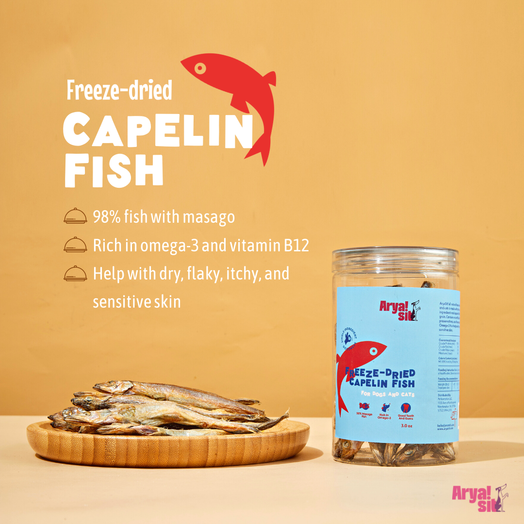 Arya Sit! Freeze-Dried Capelin 4oz