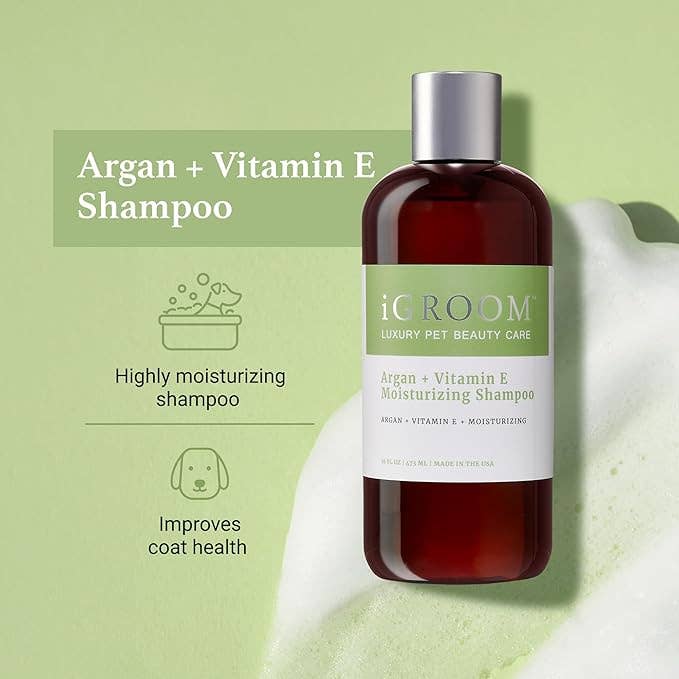 iGroom Argan Vitamin E Moisturizing Shampoo 16oz