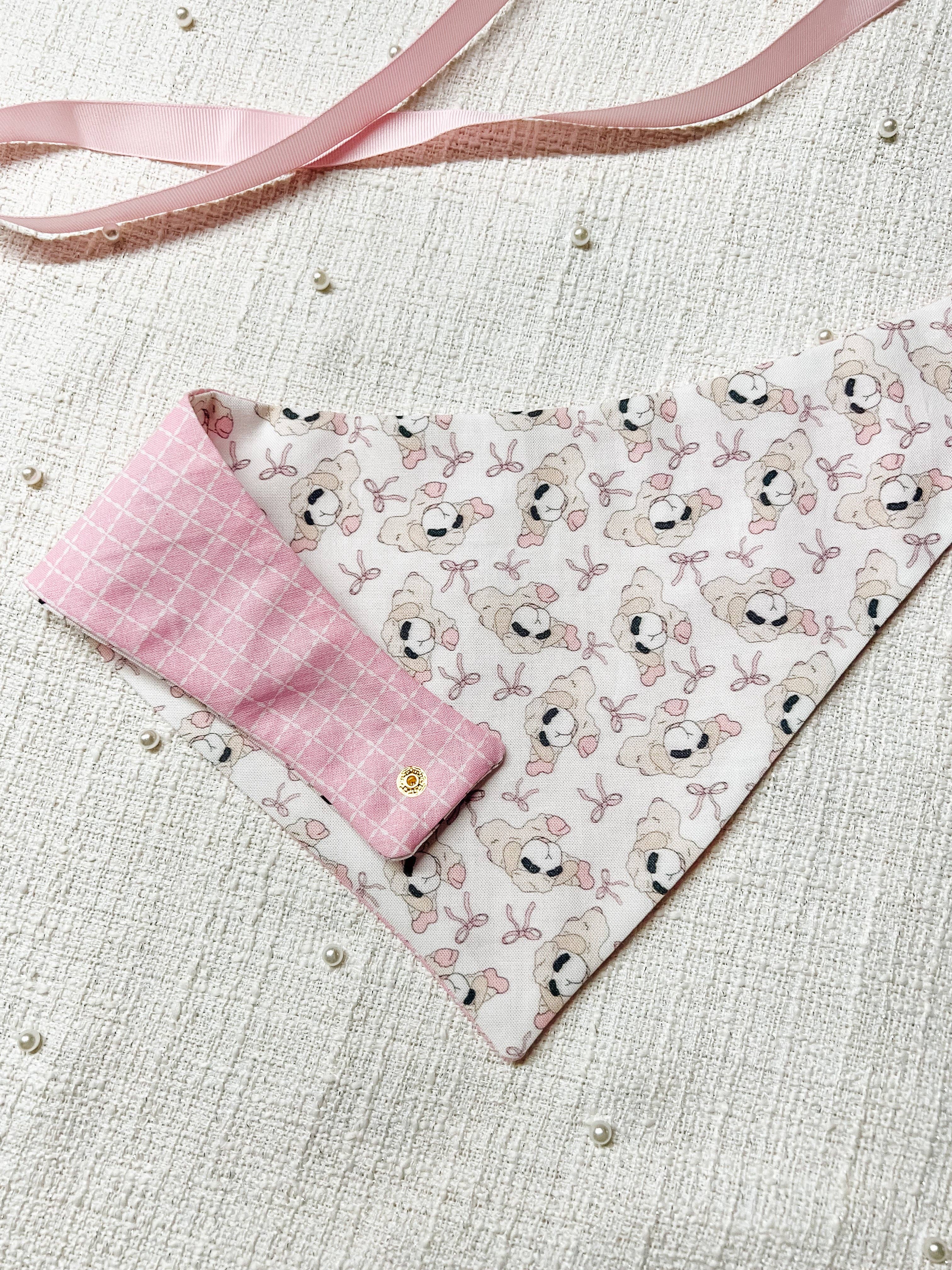 StellaLoo Coquette Lamb Snap-On Reversible Bandana