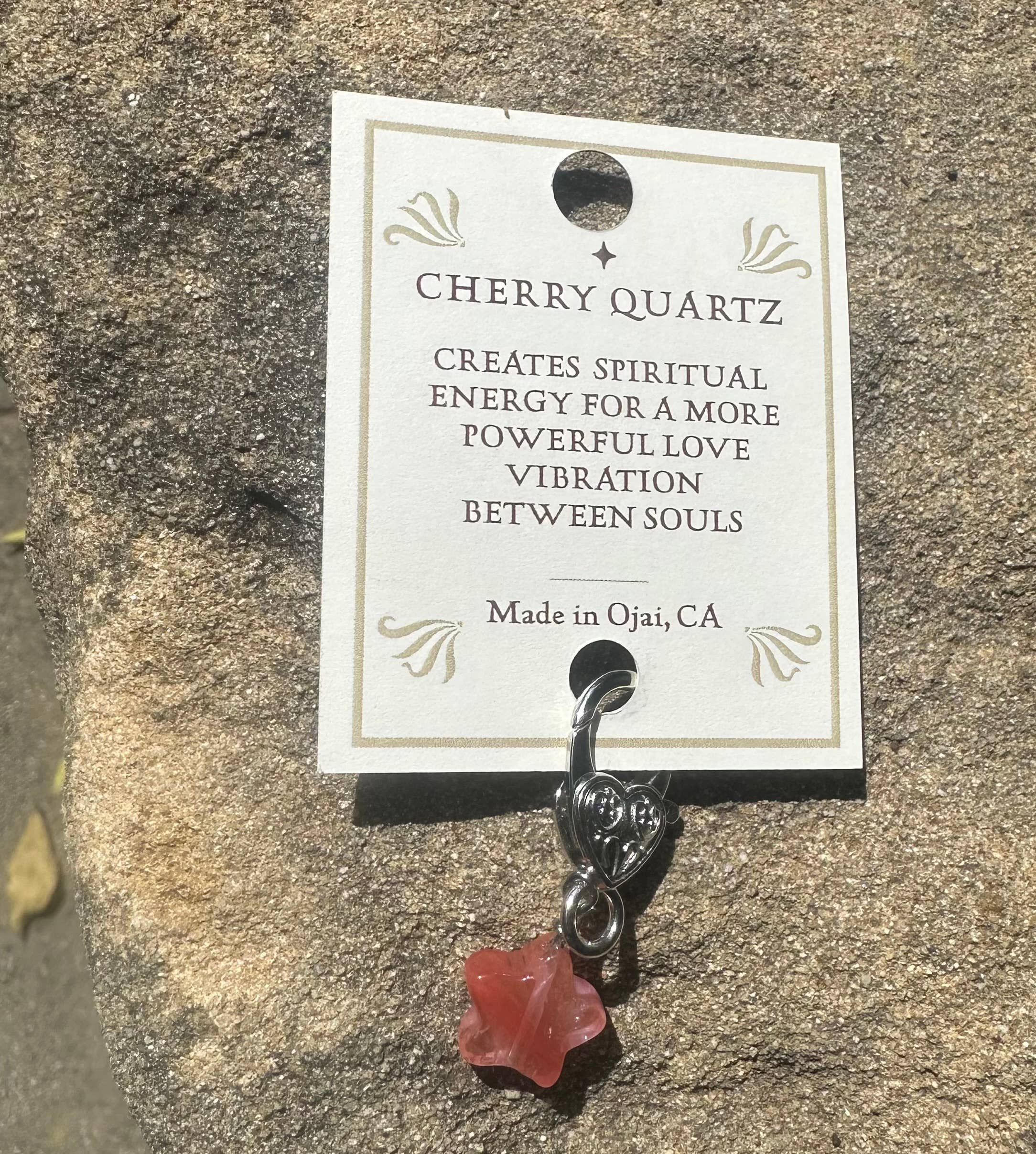 Crystal Pet Love Cherry Quartz Star