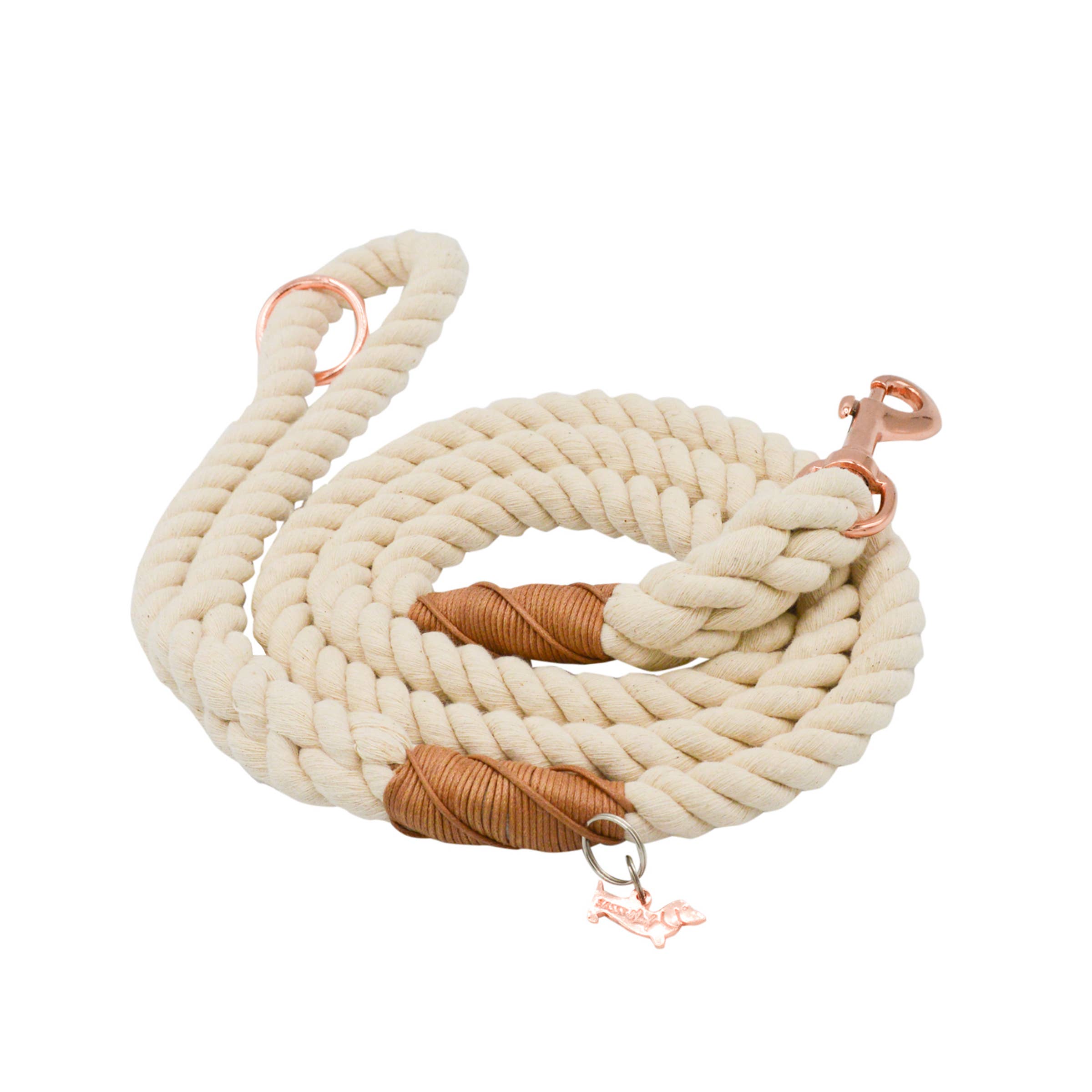 SASSY WOOF Rope Leash - Natural