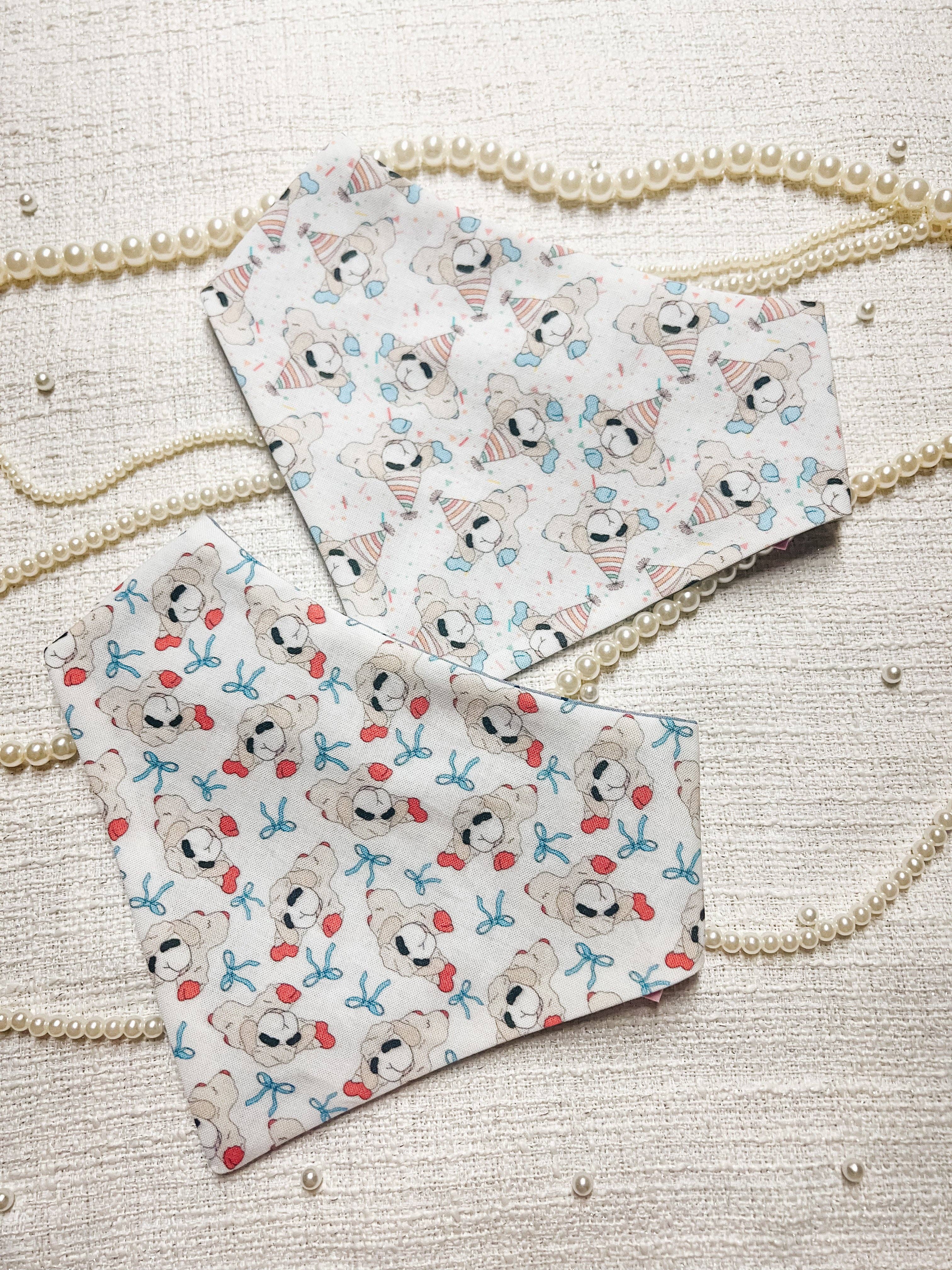 Stellaloo Coquette Lamb Snap-On Reversible Bandana