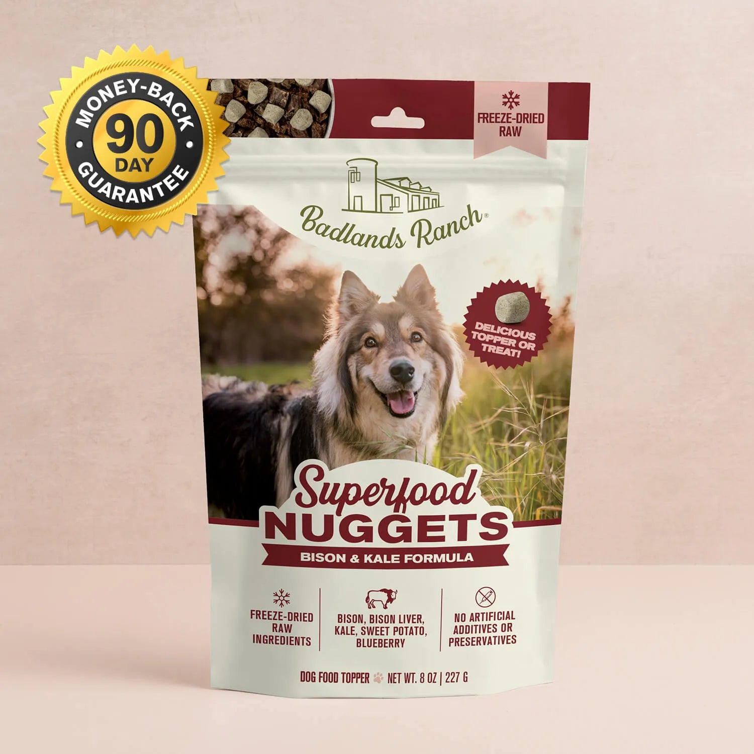 Badlands Ranch Superfood Nuggets Bison & Kale 8oz