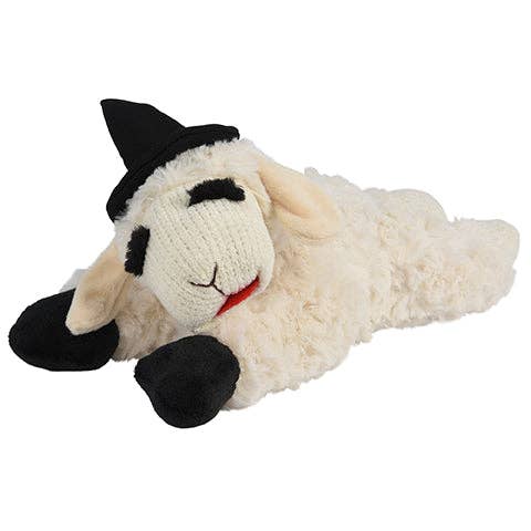 Halloween Lamb Chop Witch Hat Black Dog Toy 10.5"