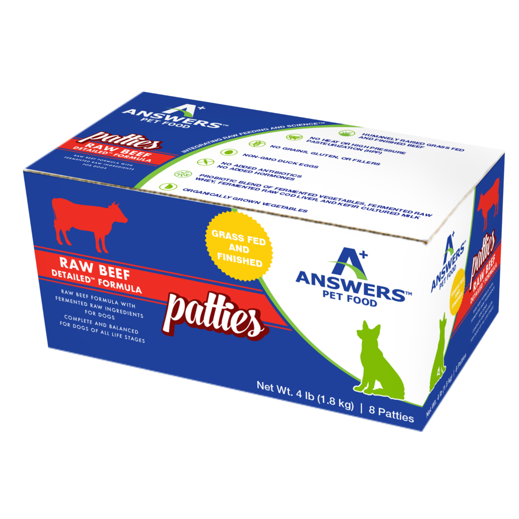 Answers Dog Detailed Patties Beef Frozen 4lbs