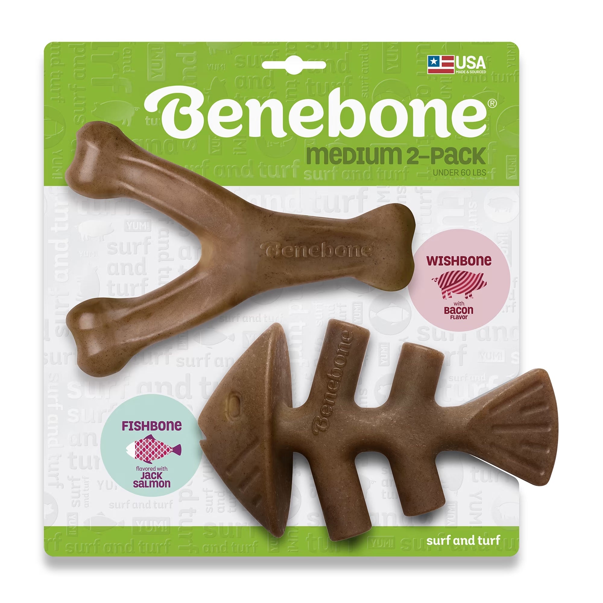 BENEBONE FISHBONE/WISHBONE BACON 2PK MED