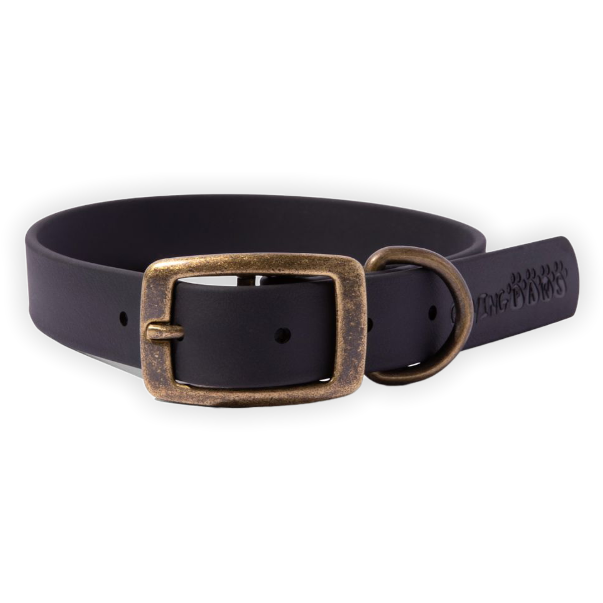 Giving Paws Vegan Leather Collar BLACK ONYX