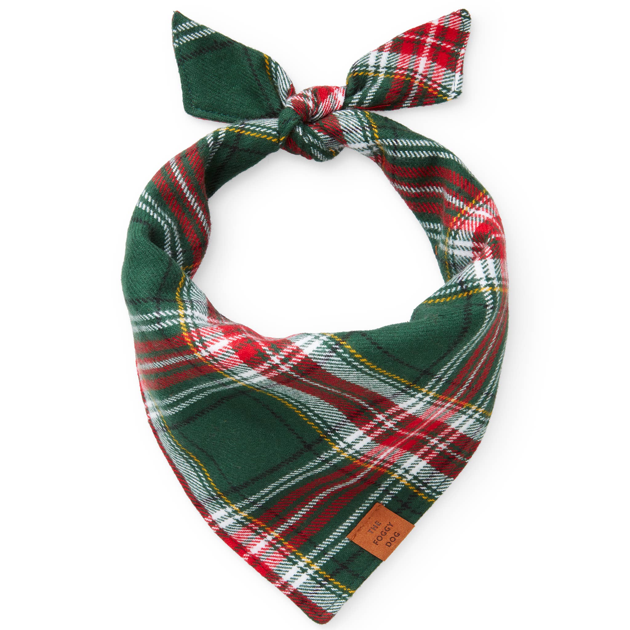 The Foggy Dog Holly Jolly Flannel Holiday Dog Bandana