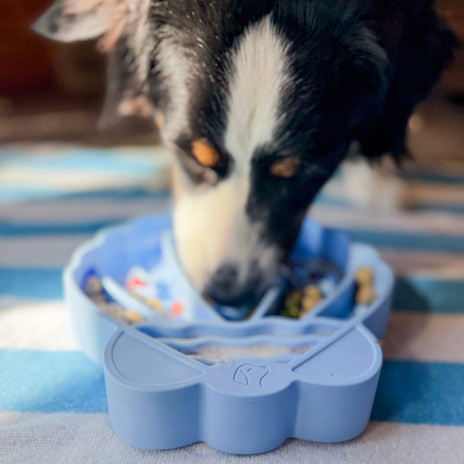 Pawsome Tails Seashell Slow Feeder Bowl | Mist