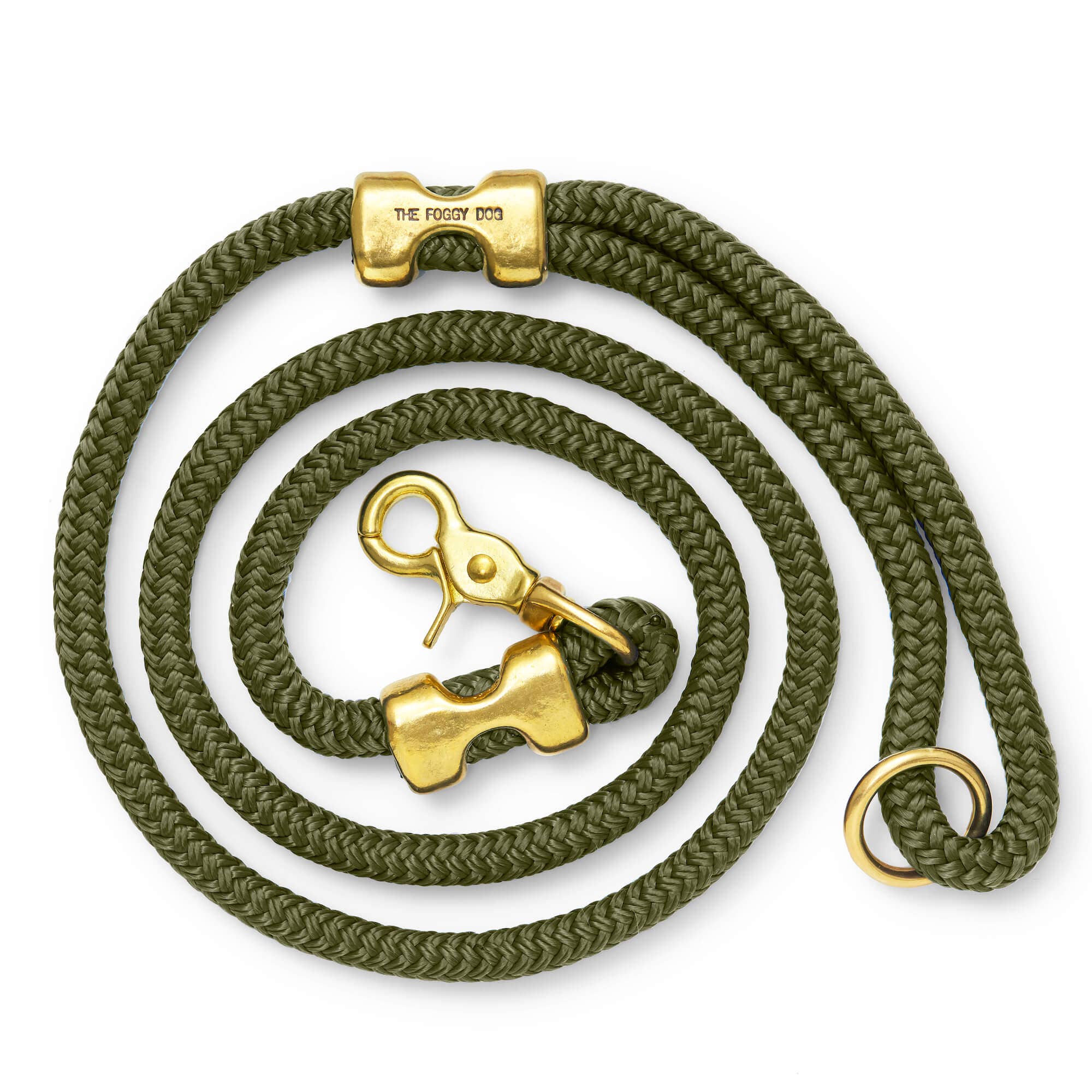 The Foggy Dog Olive Marine Rope Dog Leash