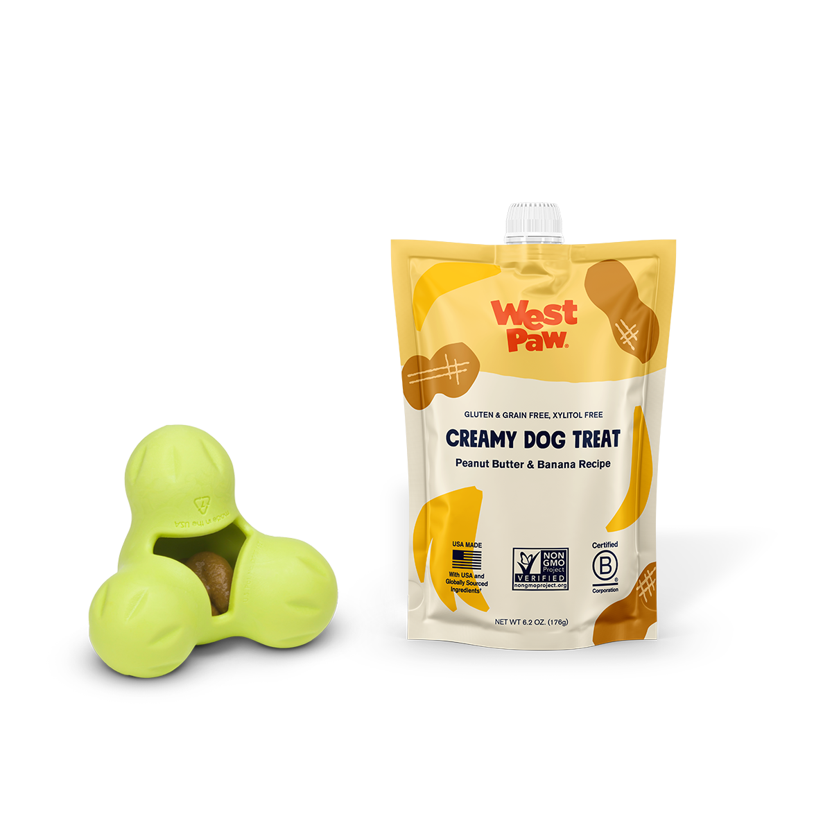 West Paw Peanut Butter and Banana Creamy Dog Treat