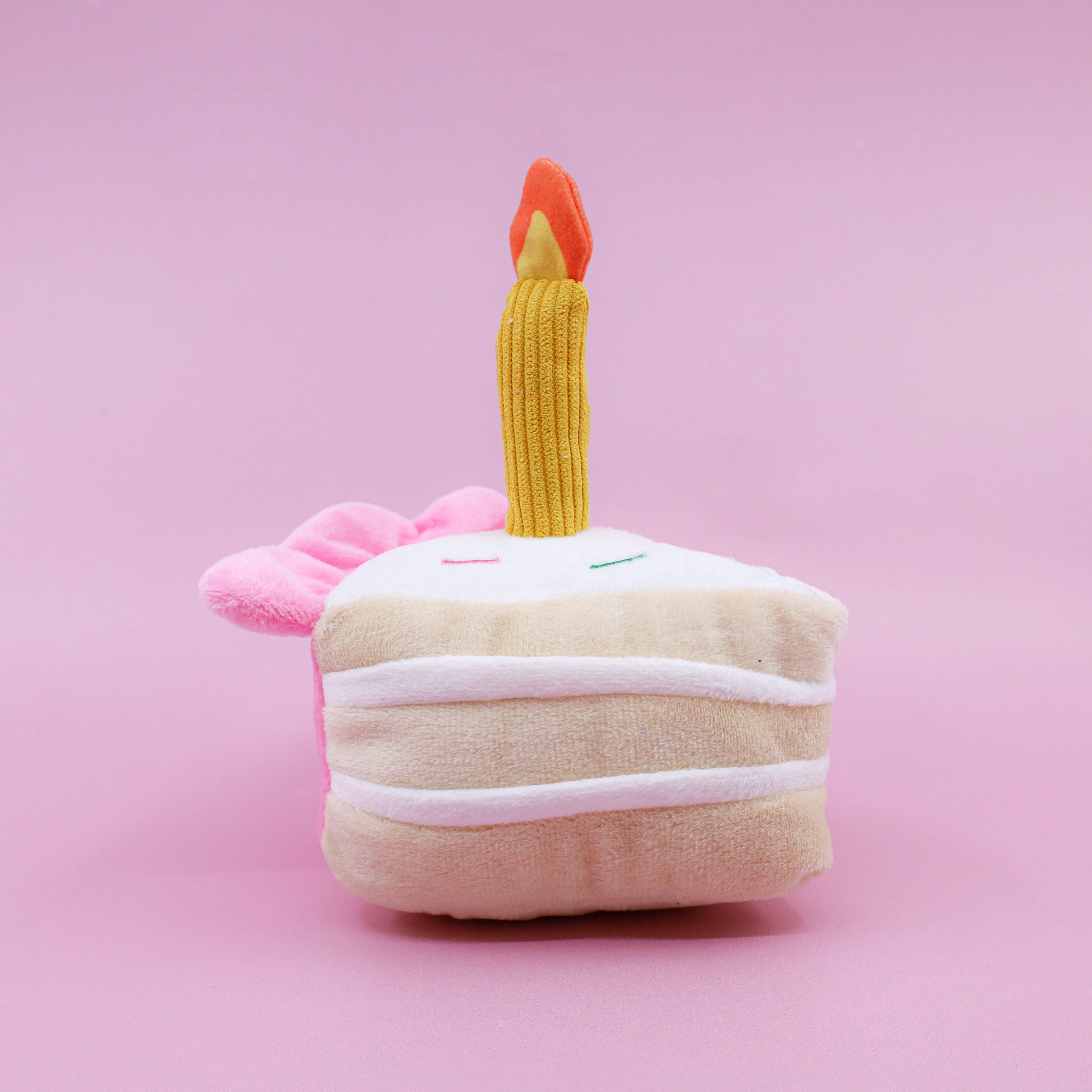 Pablo 7 Co Happy Birthday Cake Squeaky Toy - Pink