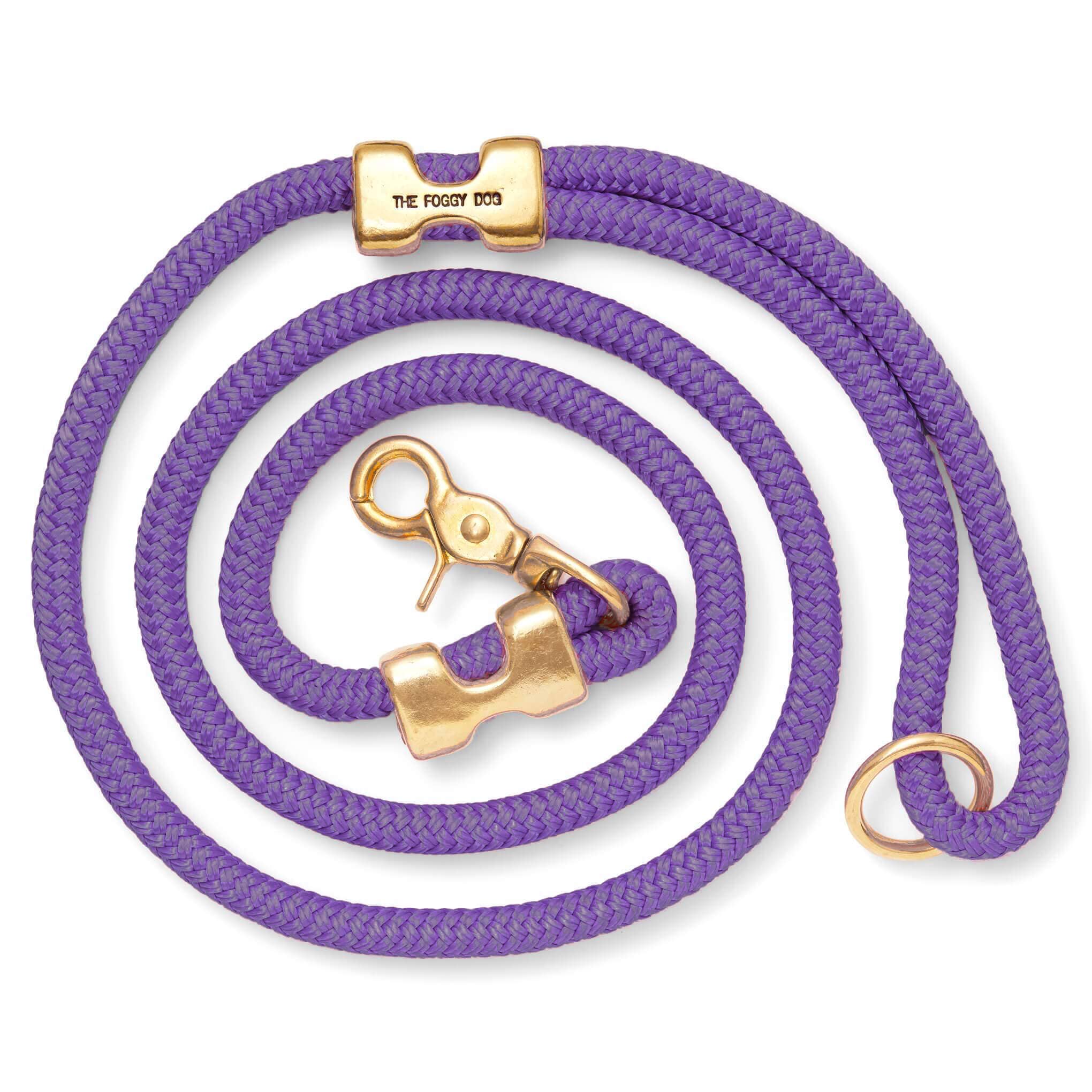 The Foggy Dog Violet Marine Rope Dog Leash