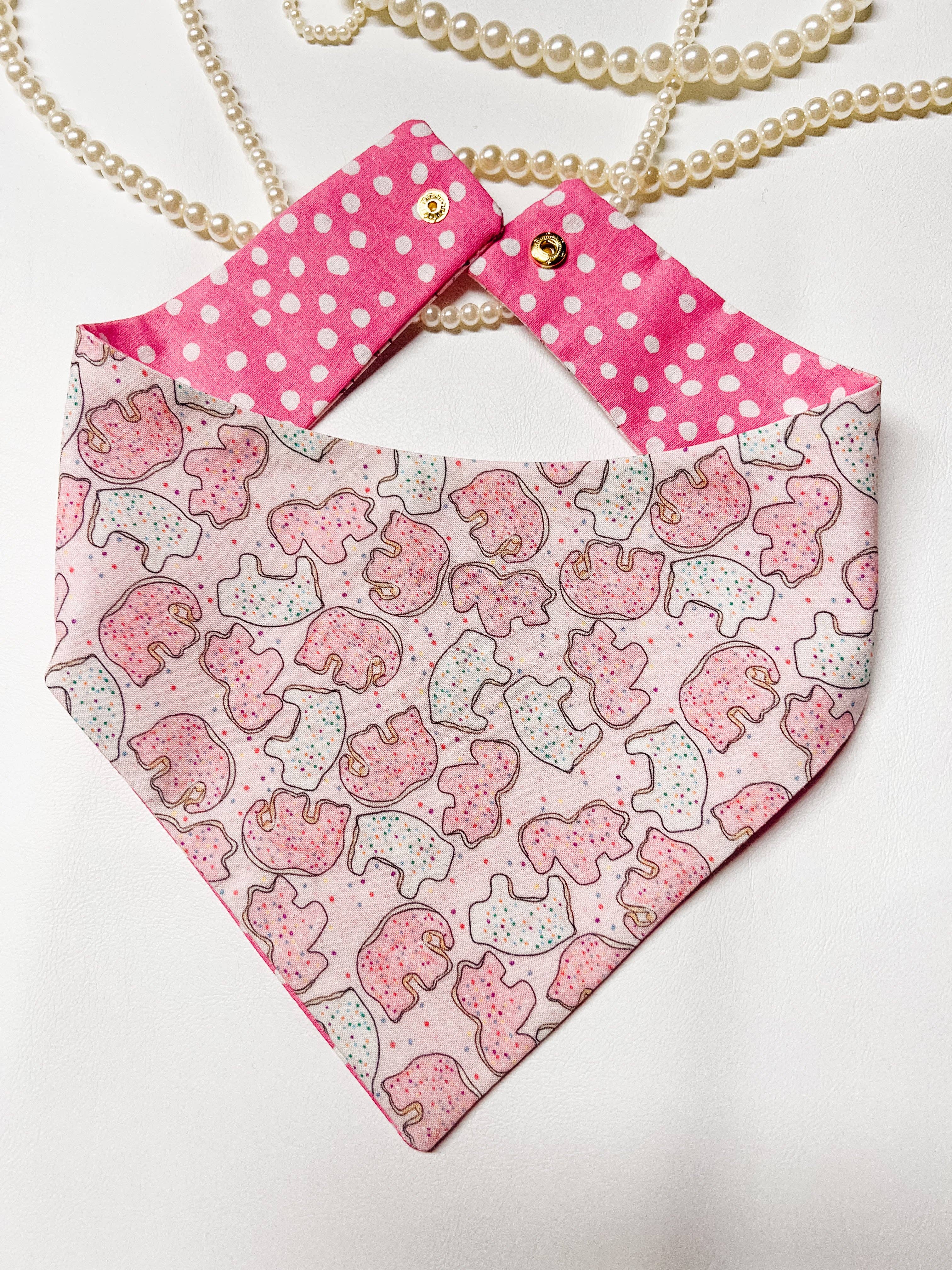 StellaLoo Animal Crackers Snap-On Reversible Bandana