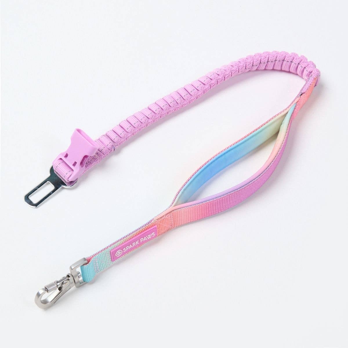 Spark Paws Multipurpose Seatbelt Handsfree Leash & Poop Bag Holder Set - Pastel Icing