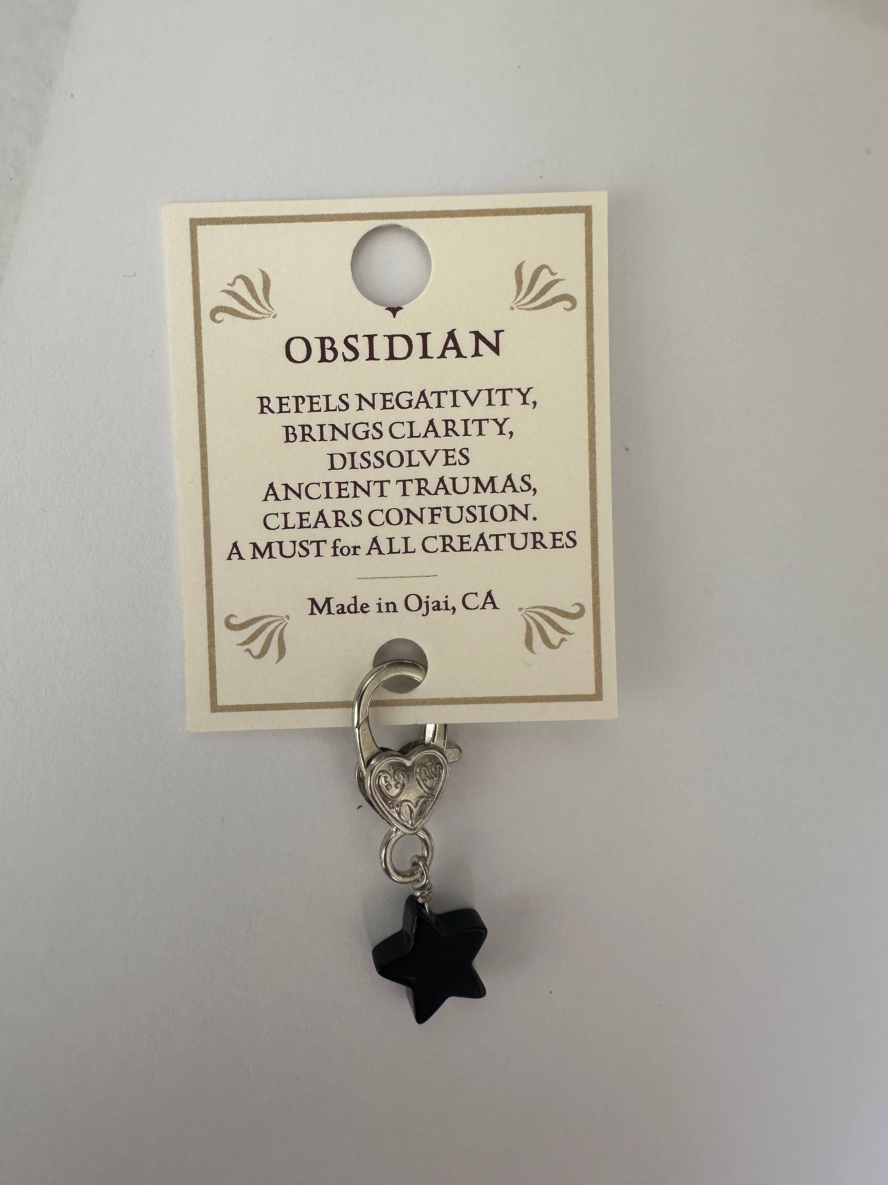 Crystal Pet Love Black Obsidian Star